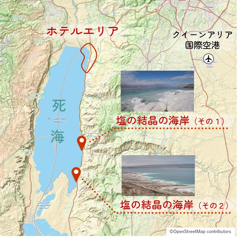 訪れた場所のマップ