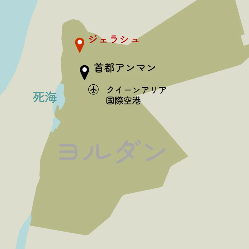 ジェラシュの位置