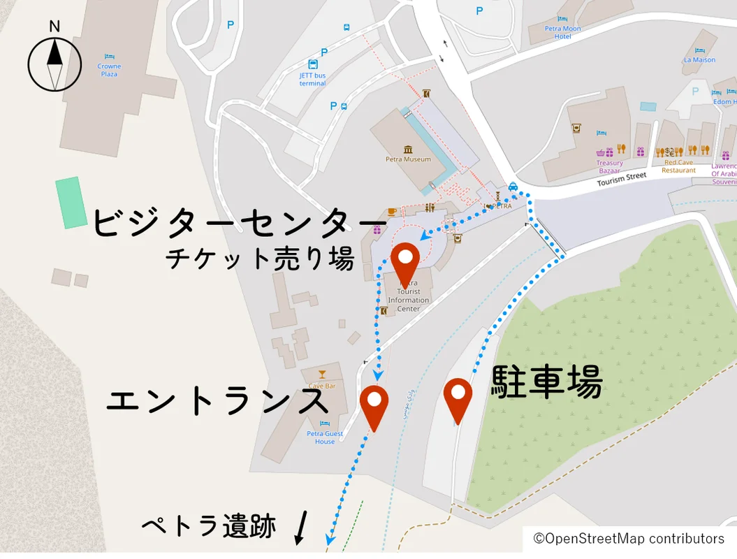 ビジターセンター周辺の地図