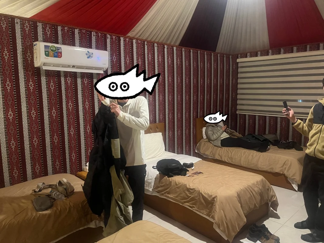 テントの中