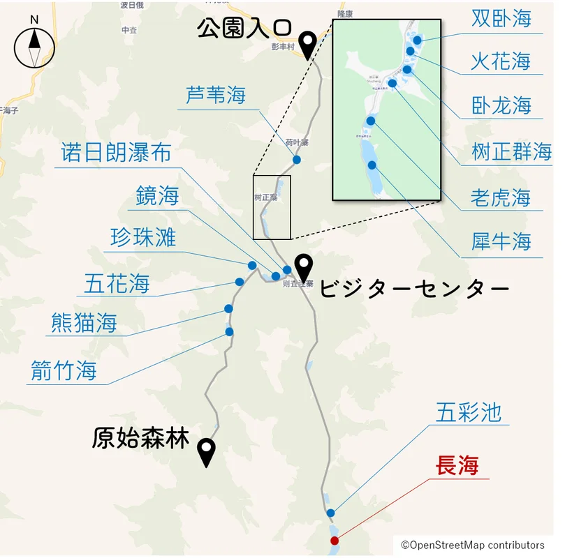 長海の位置図