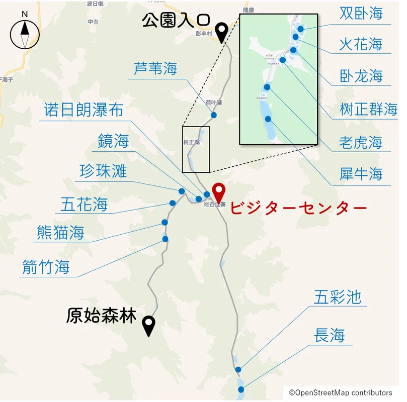 ビジターセンターの位置図