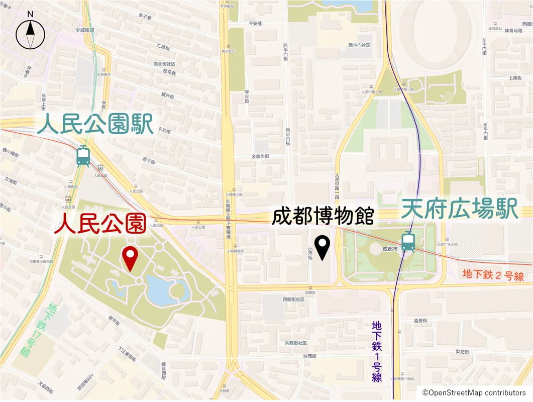 人民公園周辺の地図