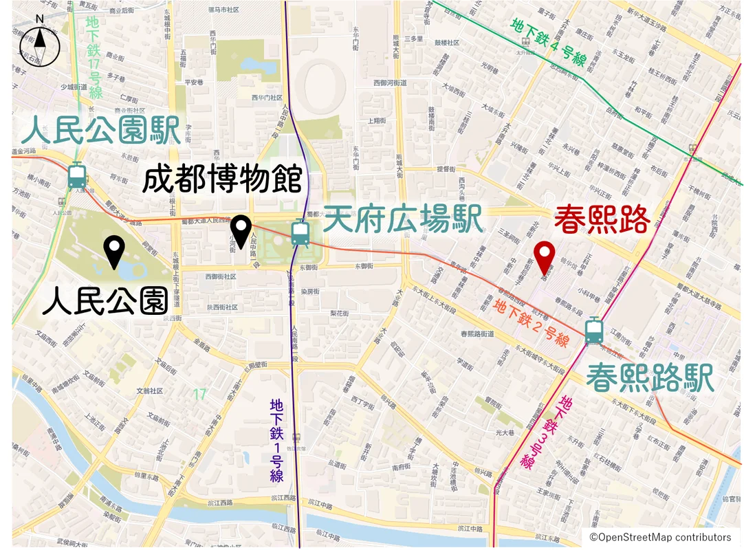 春熙路の位置図