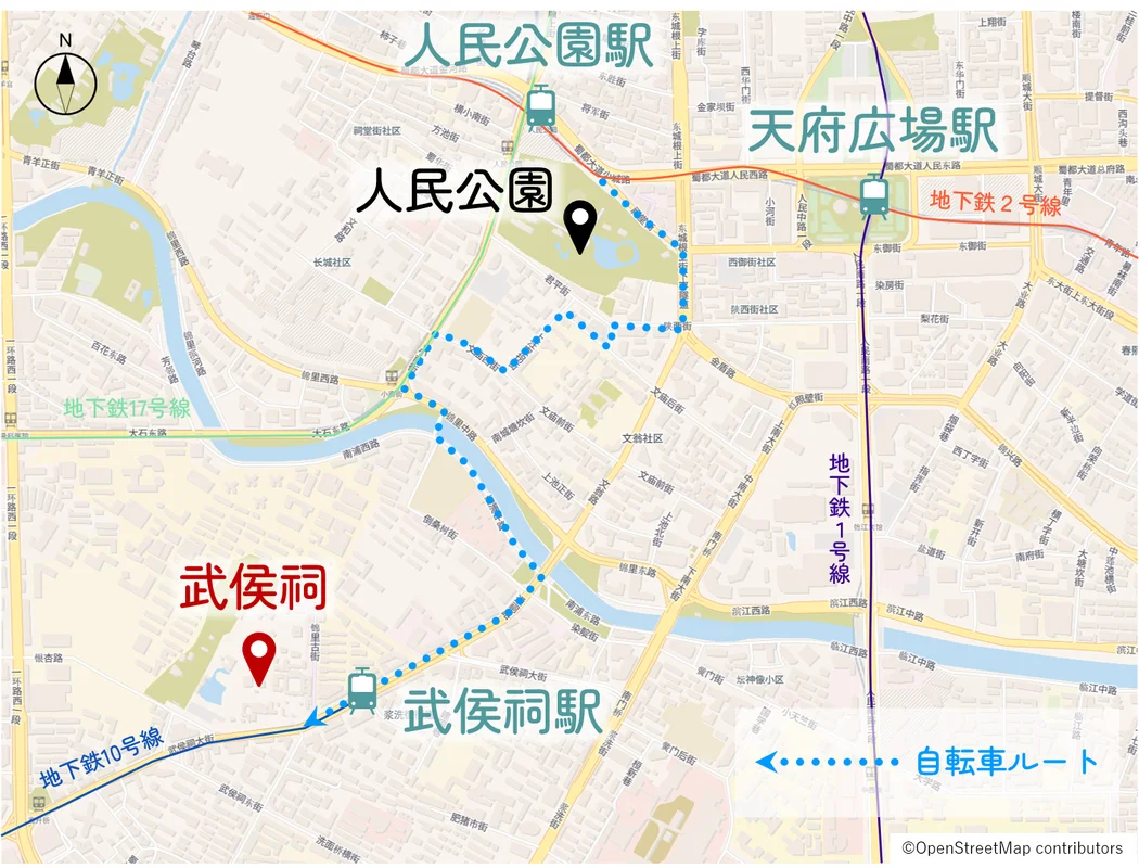 武侯祠の位置図