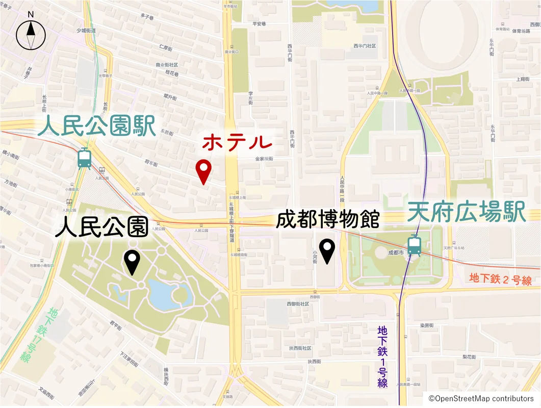 ホテルの位置図
