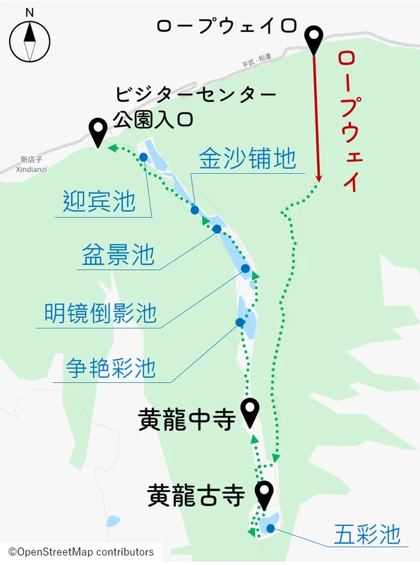 訪れたルート図