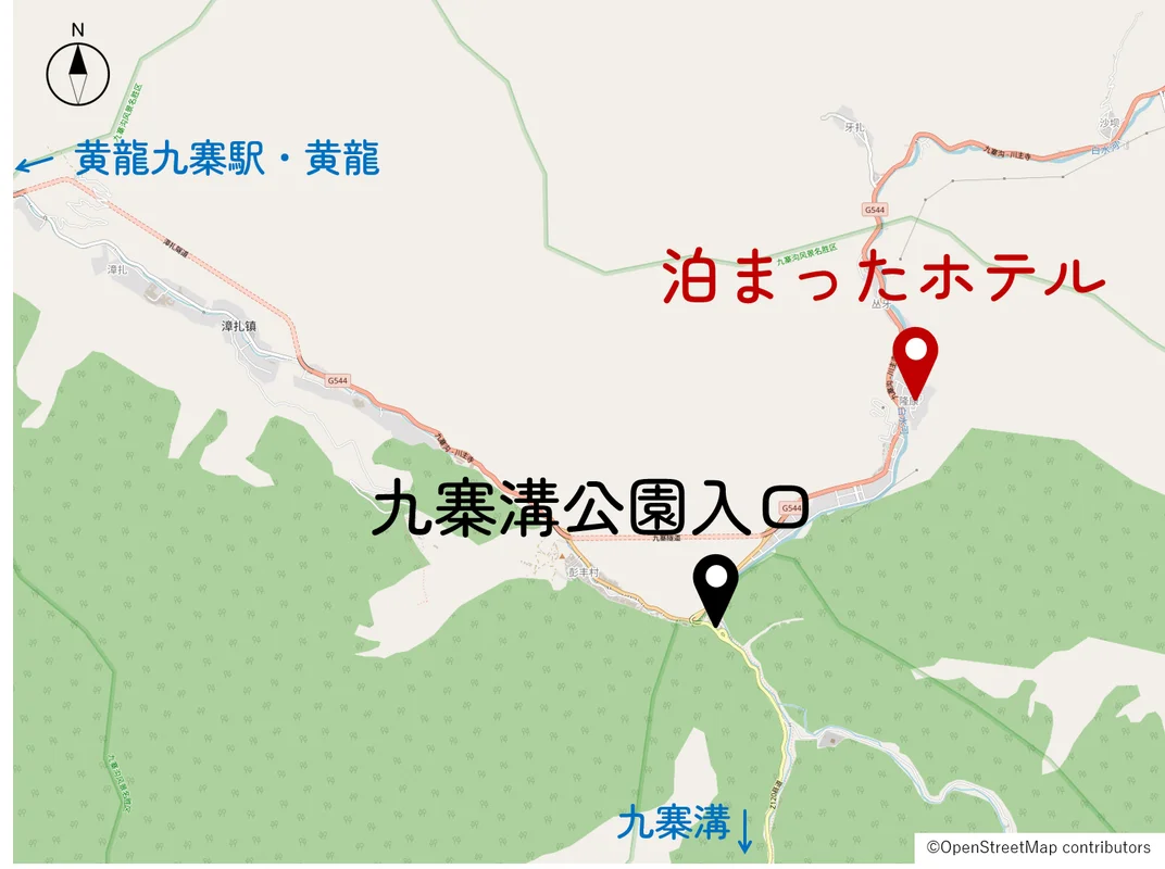 ホテルの位置図