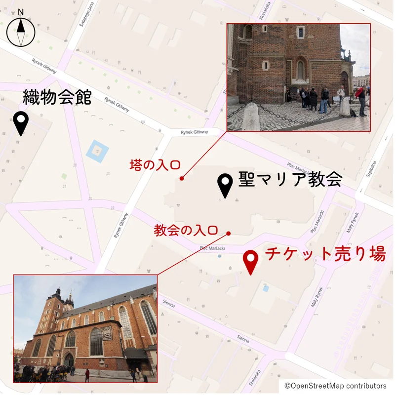 チケット売り場の地図