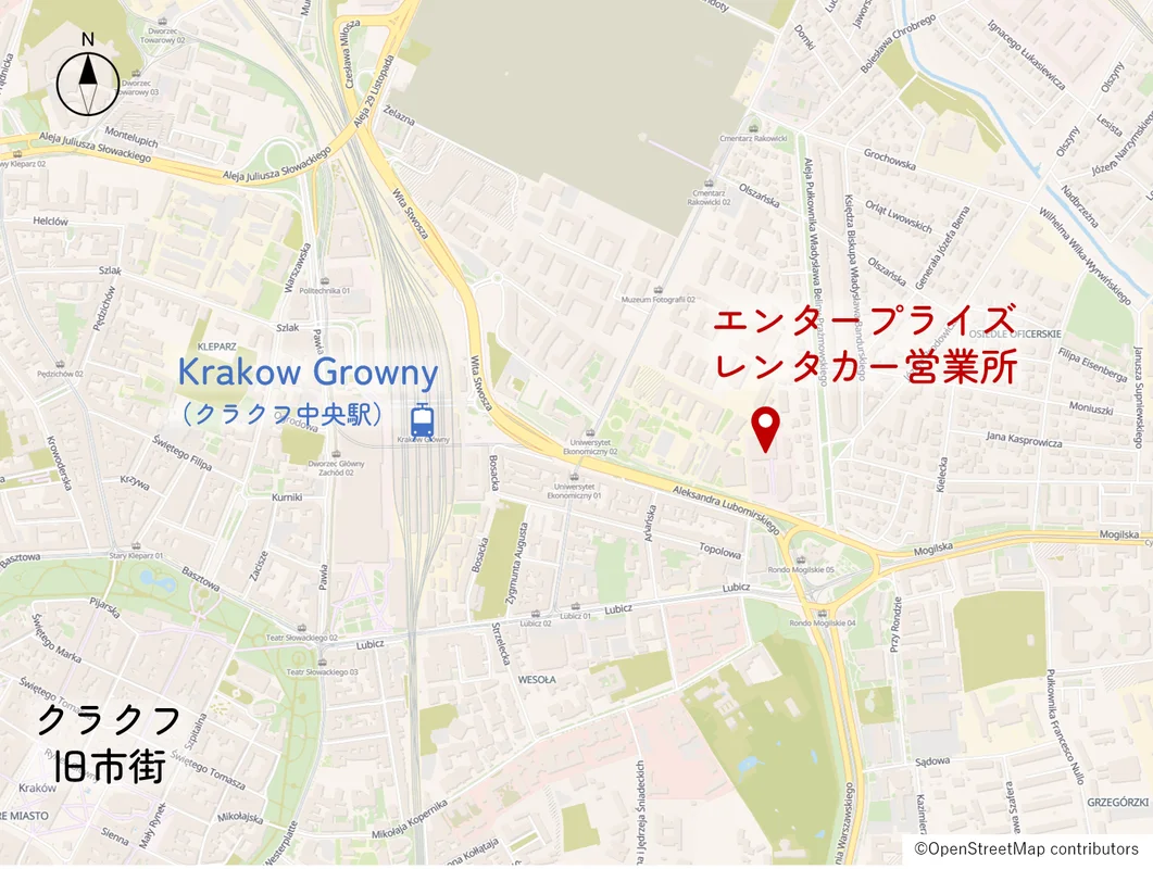 レンタカー営業所位置図