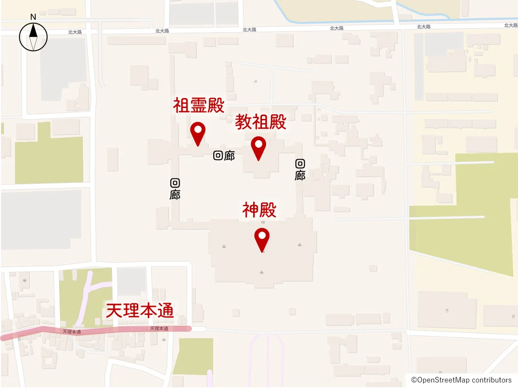 天理教本部地図