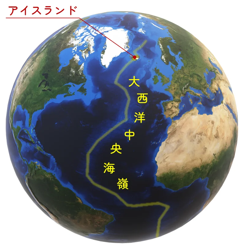 大西洋中央海嶺とアイスランド