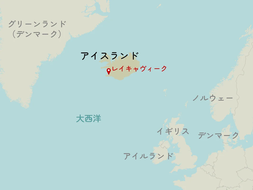 アイスランドの周辺地図