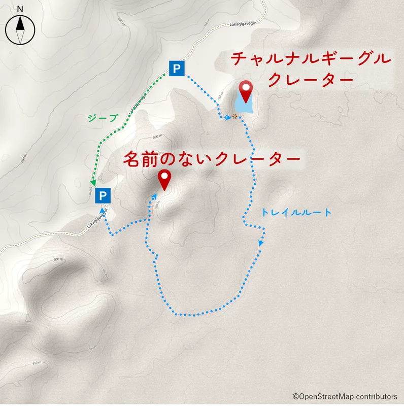 チャルナルギーグルのトレイルルート