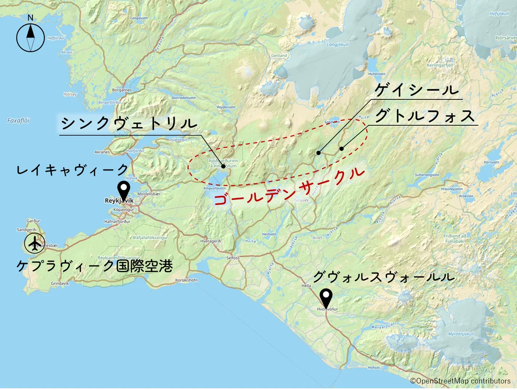 ラキ火山の位置図