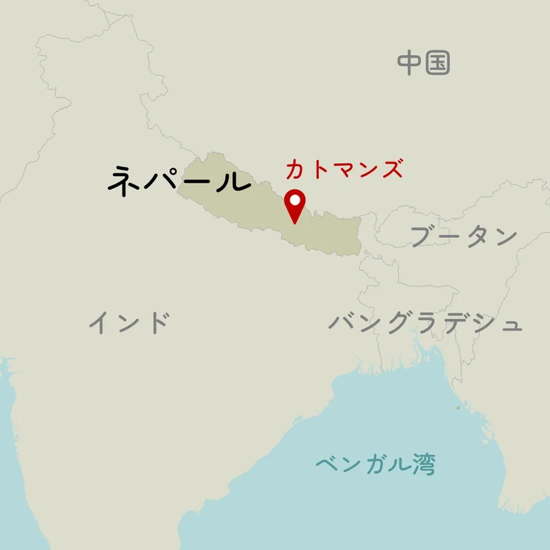 ネパールの周辺地図
