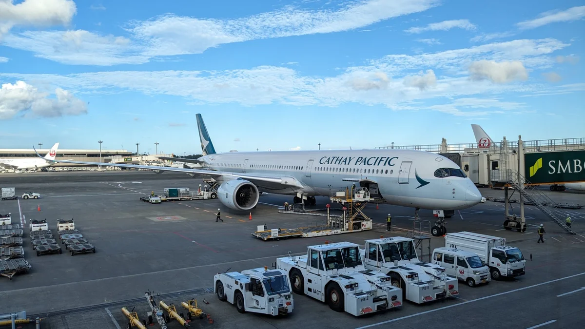 キャセイパシフィック航空の機体（別日に撮影）