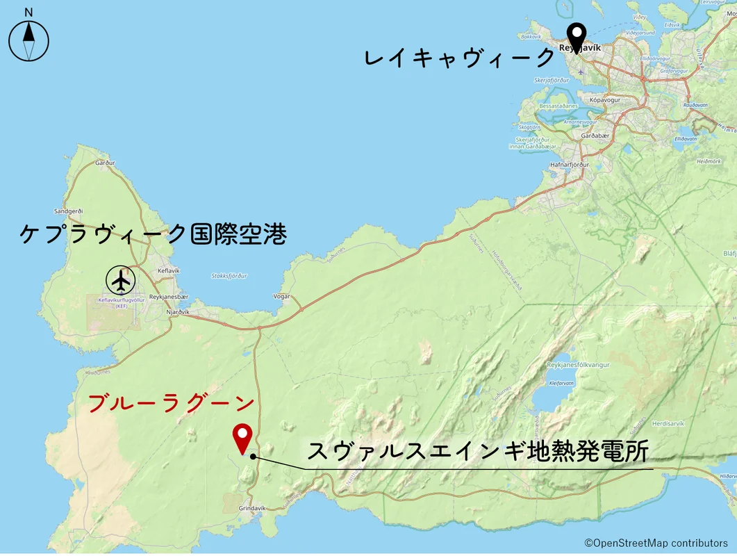 ブルーラグーンの位置図