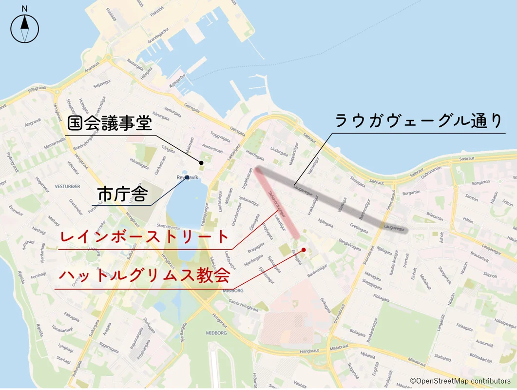 ハットルグリムス教会の位置図