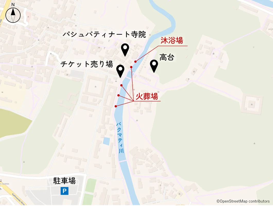 パシュパティナート寺院の詳細図
