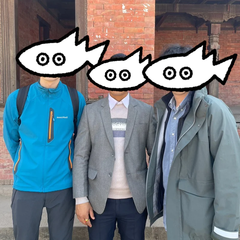 バクタプルのガイドの方との写真
