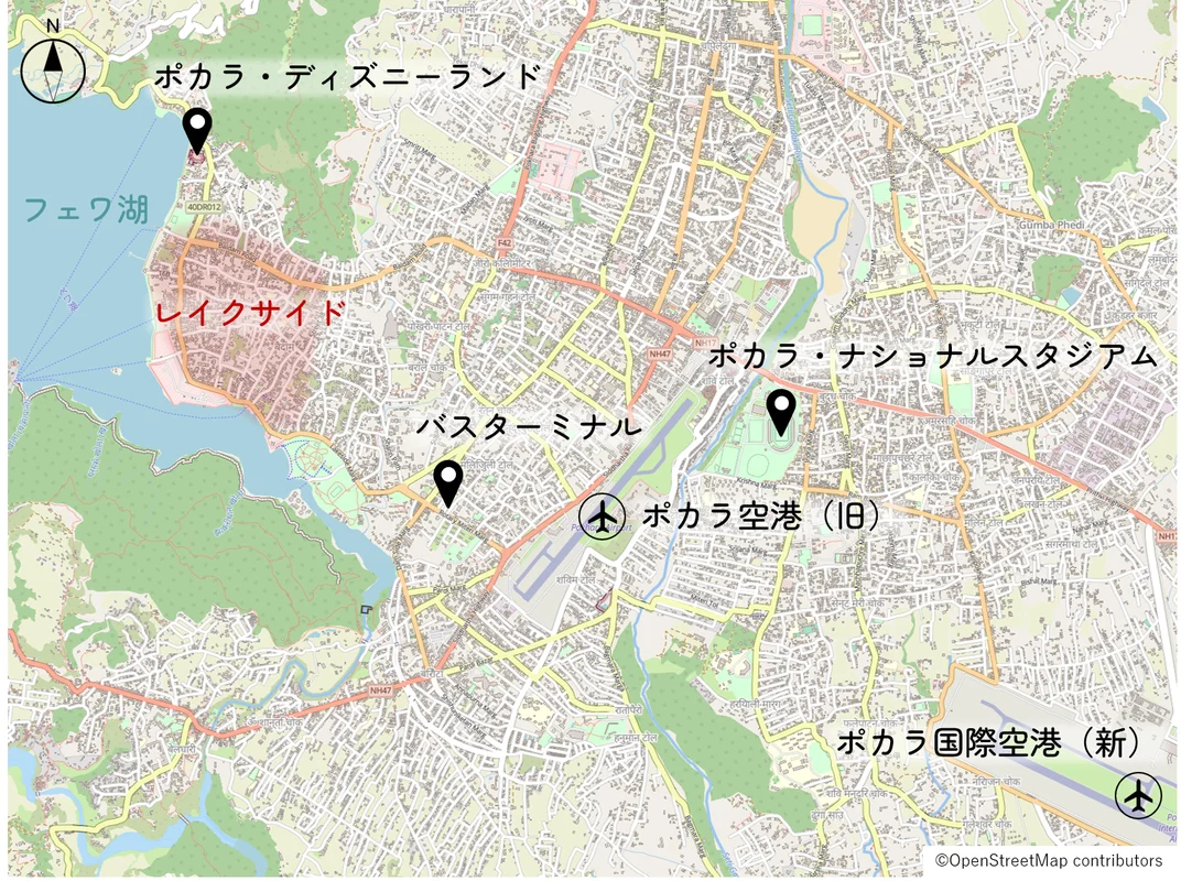 ポカラの地図