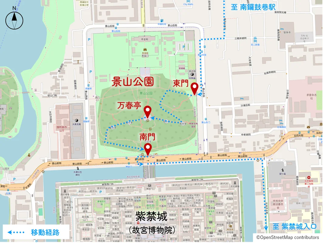 景山公園の地図
