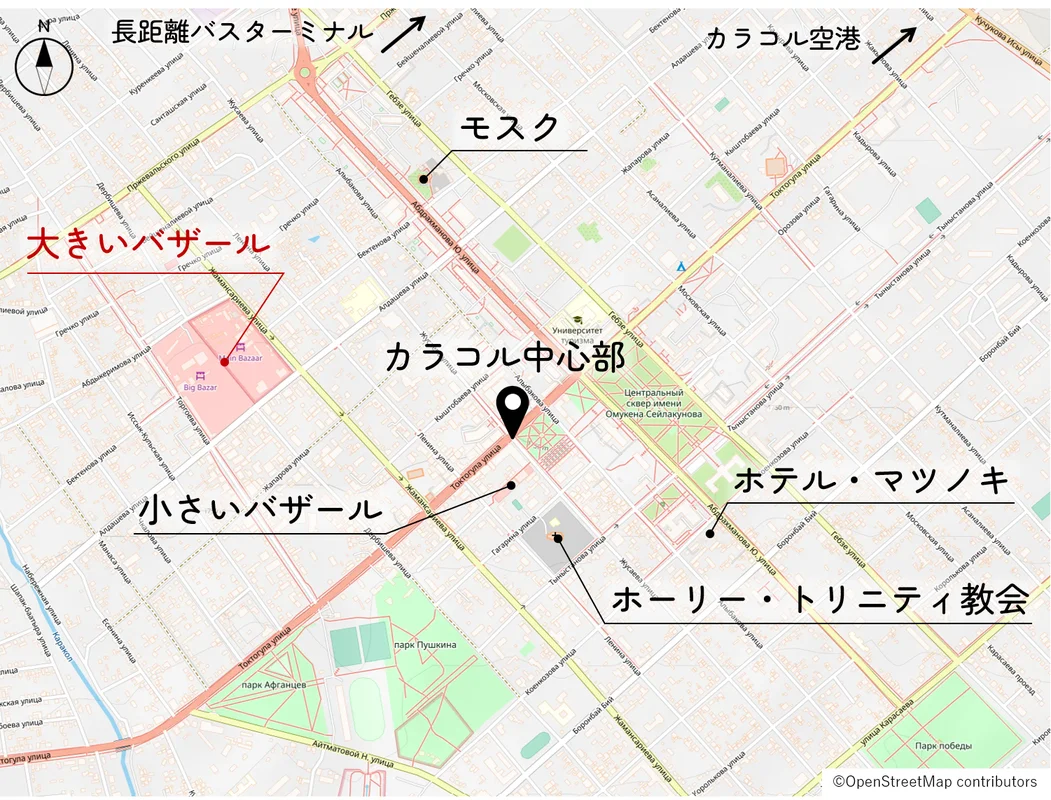 大きいバザールの位置図