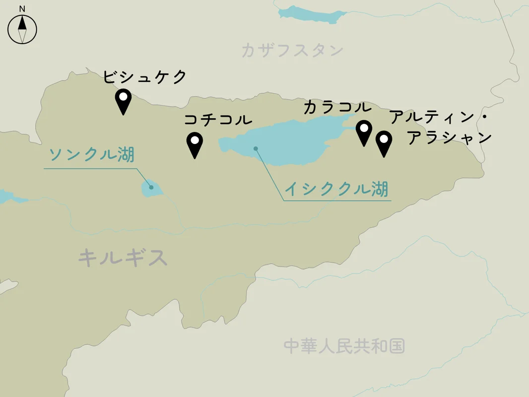 キルギスの地図