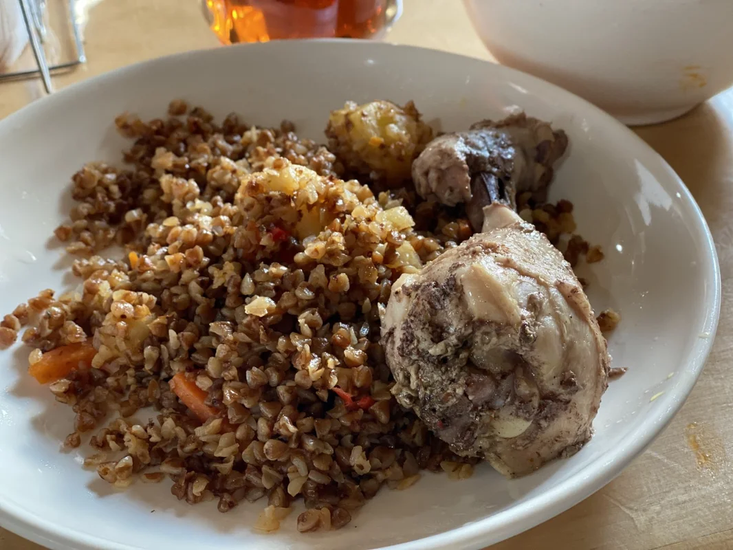 ソバの実とチキン