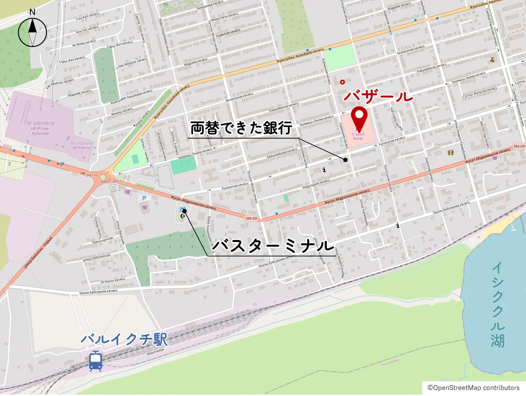 バザールの位置図