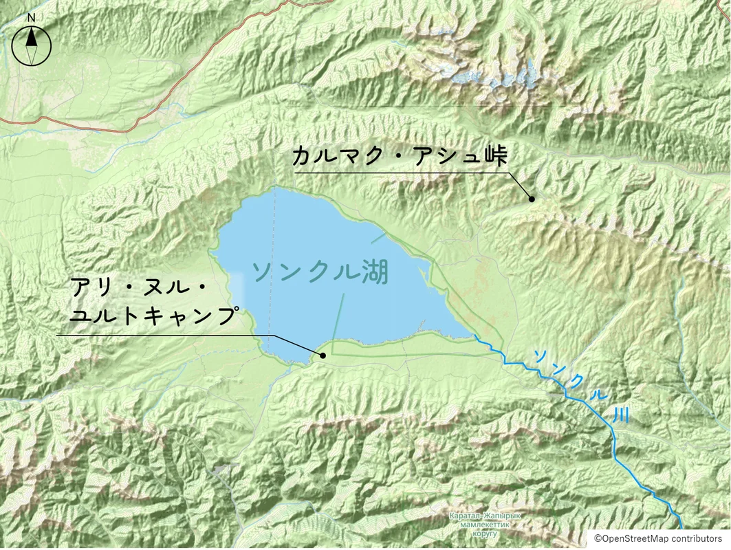 ソンクル湖の地図