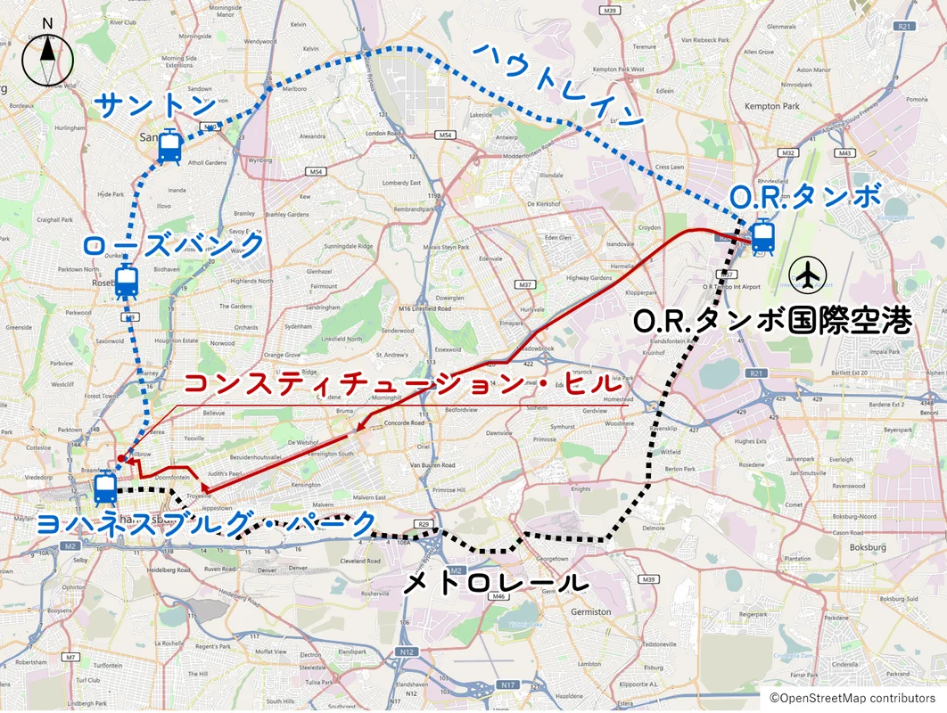 空港へのアクセス図